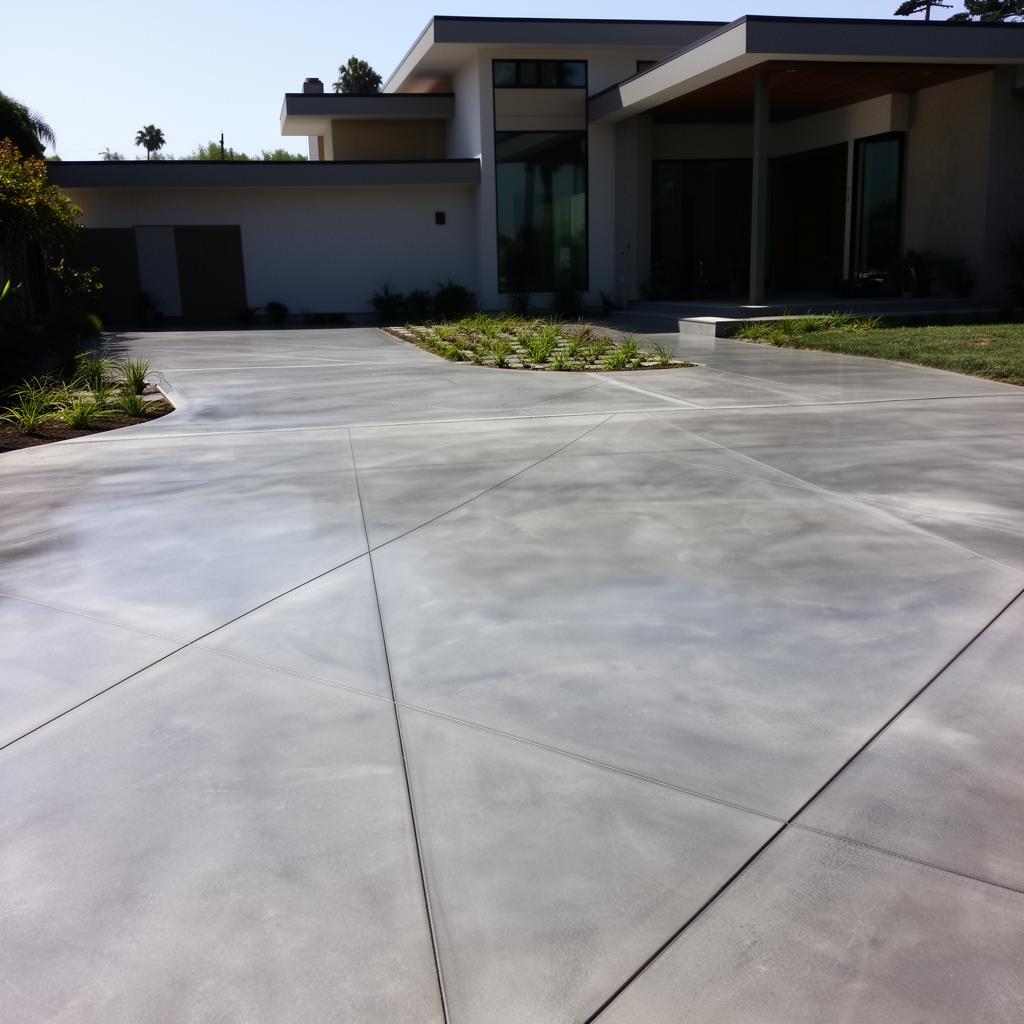 Custom concrete driveway and foundation construction in Los Angeles