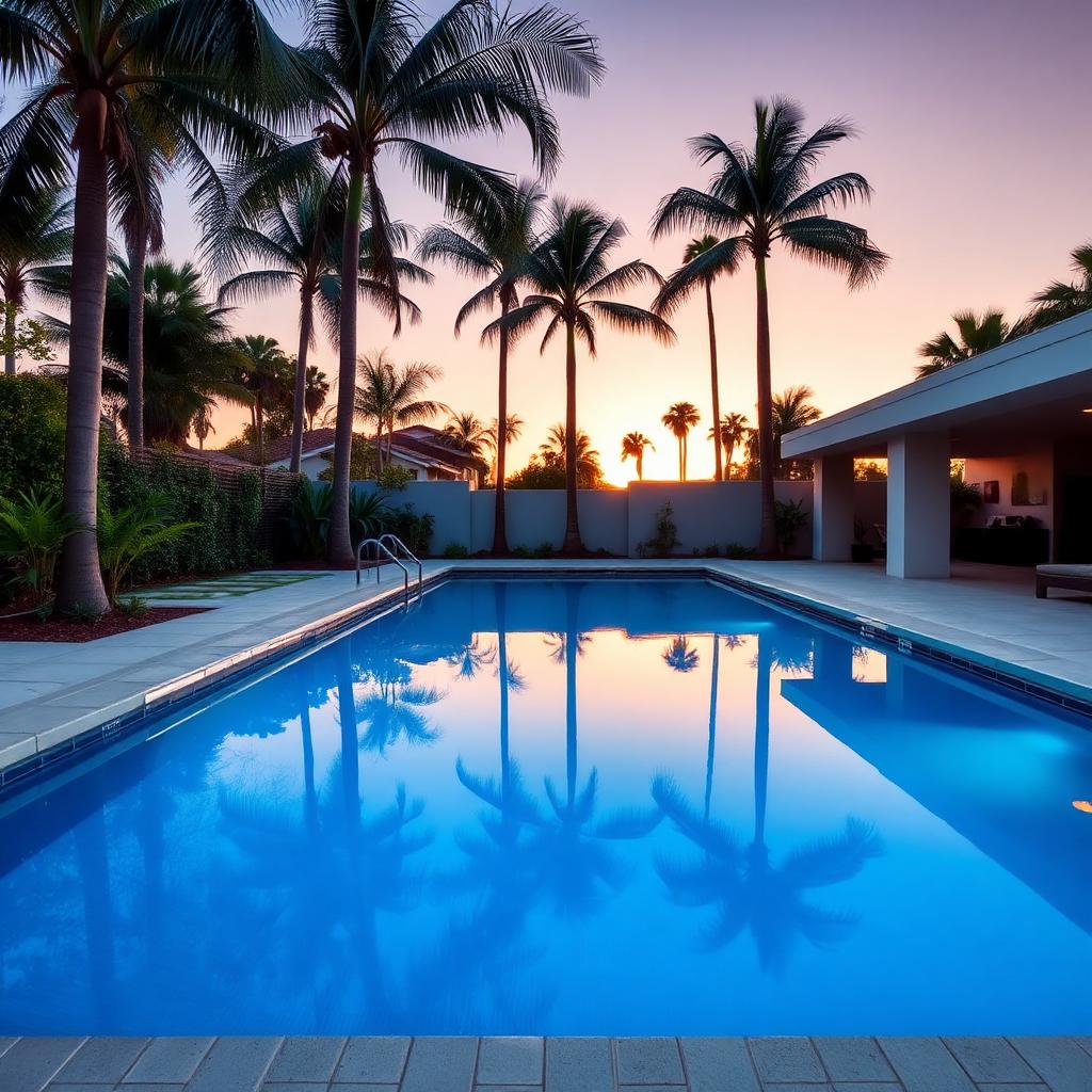 Custom swimming pool construction and remodel with tile and decking